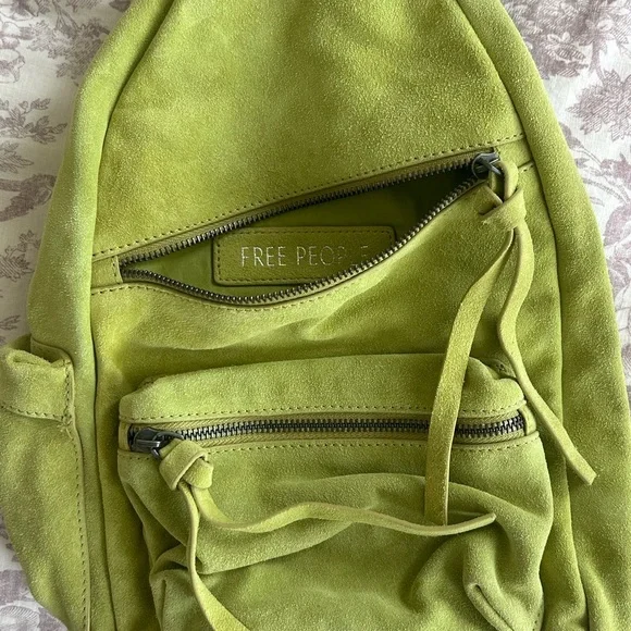 Free People Oxford Suede Sling Bag in Lime Green - Picture 4 of 9